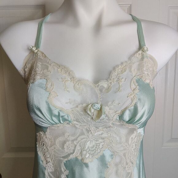 90s vintage Christian Dior lace satin babydoll chemise sz M - Picture 2 of 10